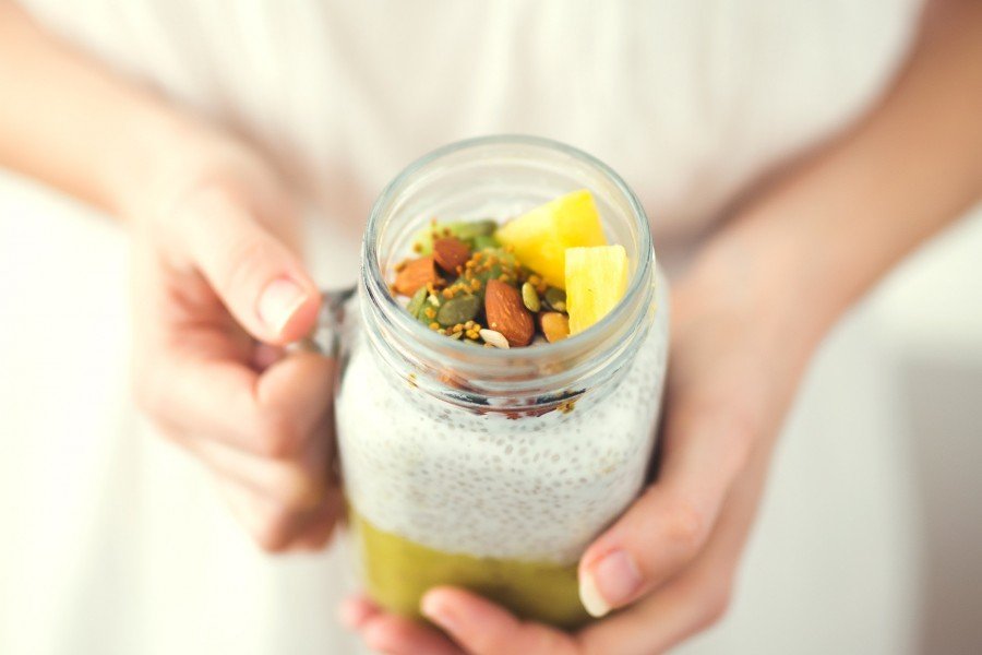 Kiwi, Pineapple and Coconut Tropical Chia Pudding
