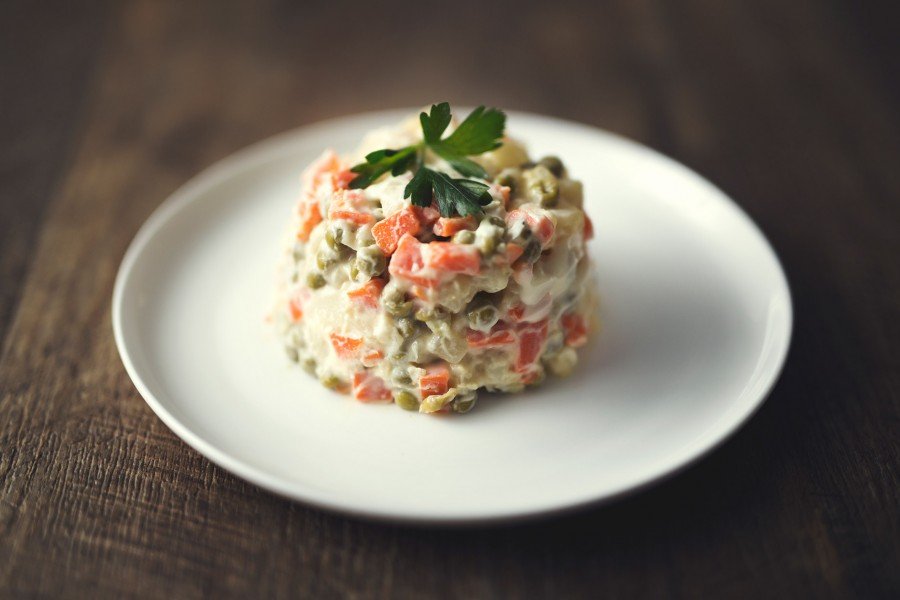 Romanian Potato Salad (Salata de Beouf) & Vegan Mayonnaise