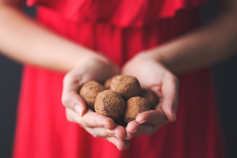 Dark Chocolate Cherry Truffles