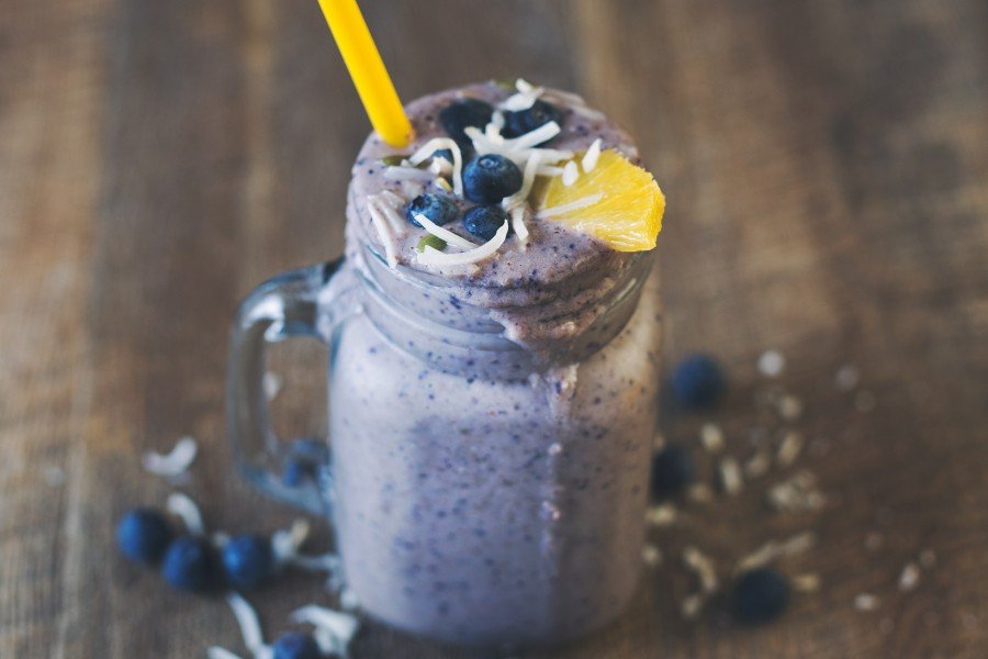 Blueberry and Banana Dairy Free Smoothie (2 ways)
