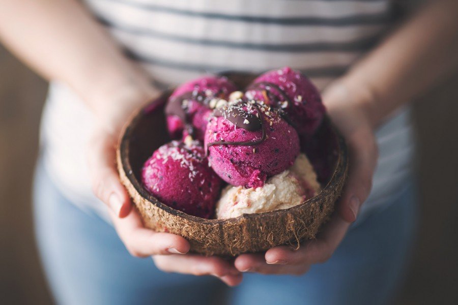Dragonfruit Banana Ice-cream