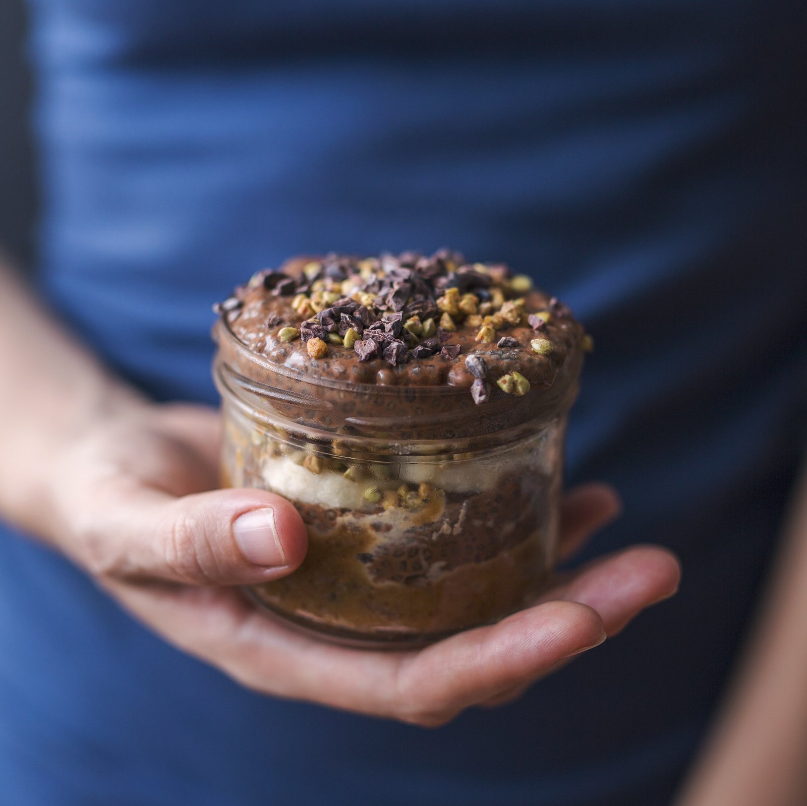 Chocolate Peanut Butter Chia Pudding Parfait