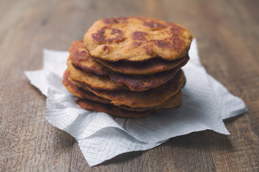 Sweet Potato and Chickpea Naan Bread
