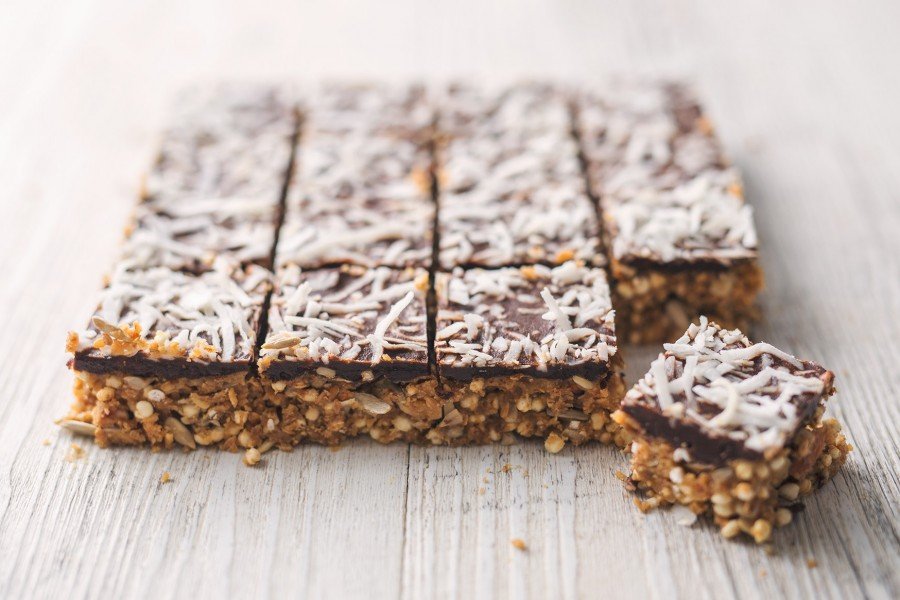 Carob Caramel Energy Squares