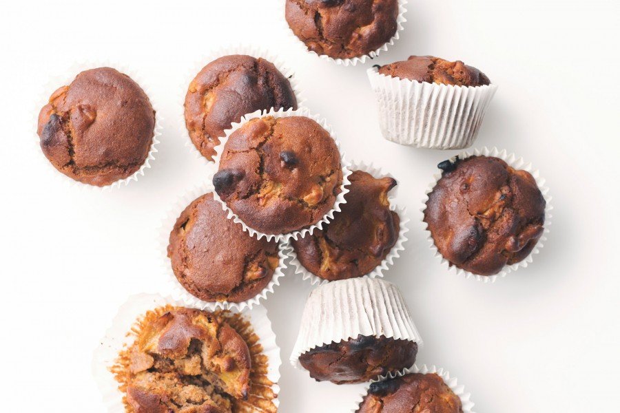 Vegan Peach, Pecan & Coconut Spelt Muffins