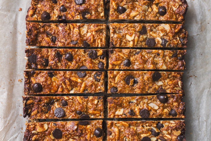 Almond Chocolate Chip Granola Bars