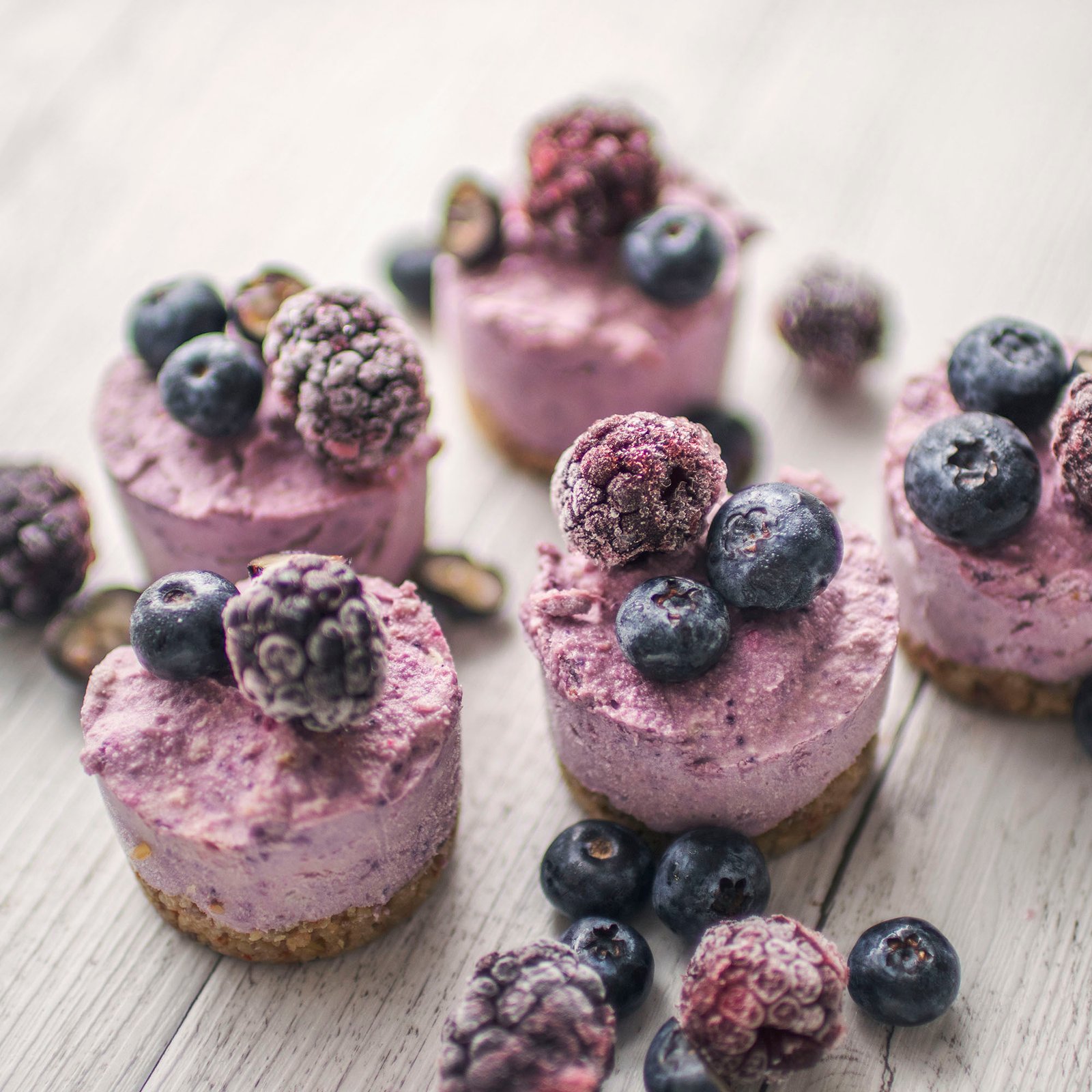Raw Vegan White Chocolate Berry Superfood Cheesecake