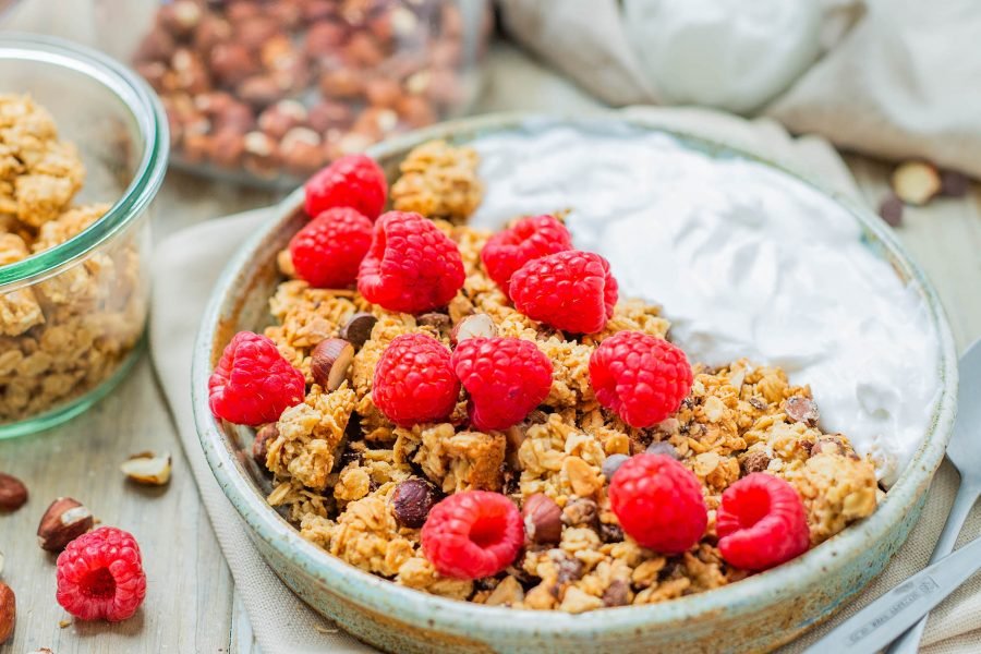 Easy Hazelnut Granola with Chocolate Chips