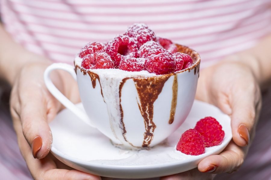Vegan Chocolate Hazelnut Malt Mug Cakes