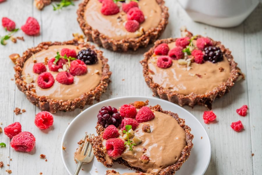 Vegan No Bake Nutella Custard Tarts