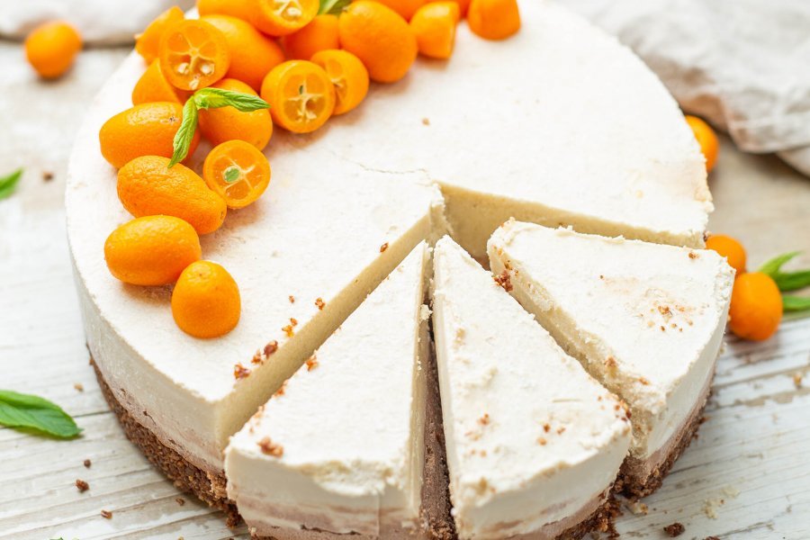 Raw Vegan Chocolate Orange Goldenberry and Kumquat Cake with Essential Oils