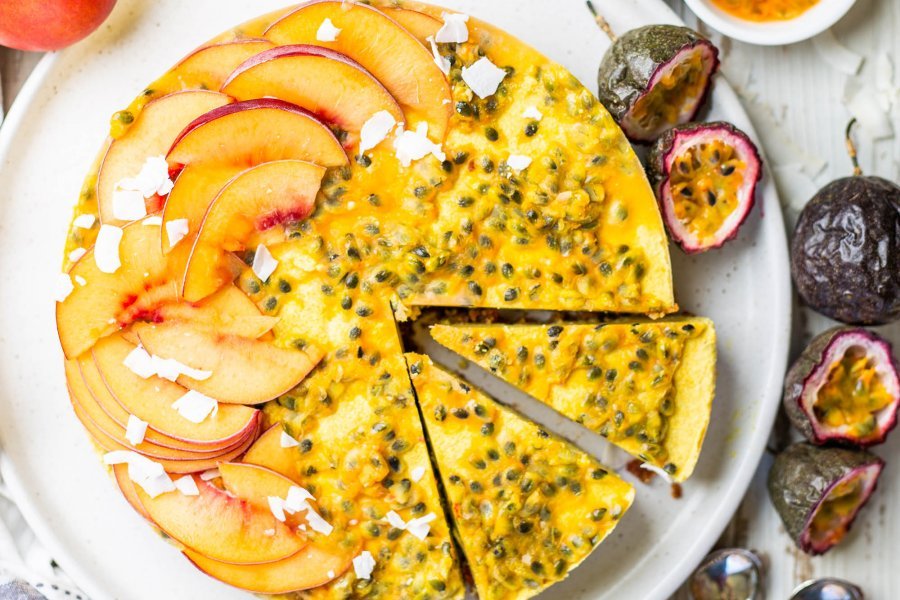 Raw Vegan Tropical Fruit Cheesecake – Sweetened only with Fruit