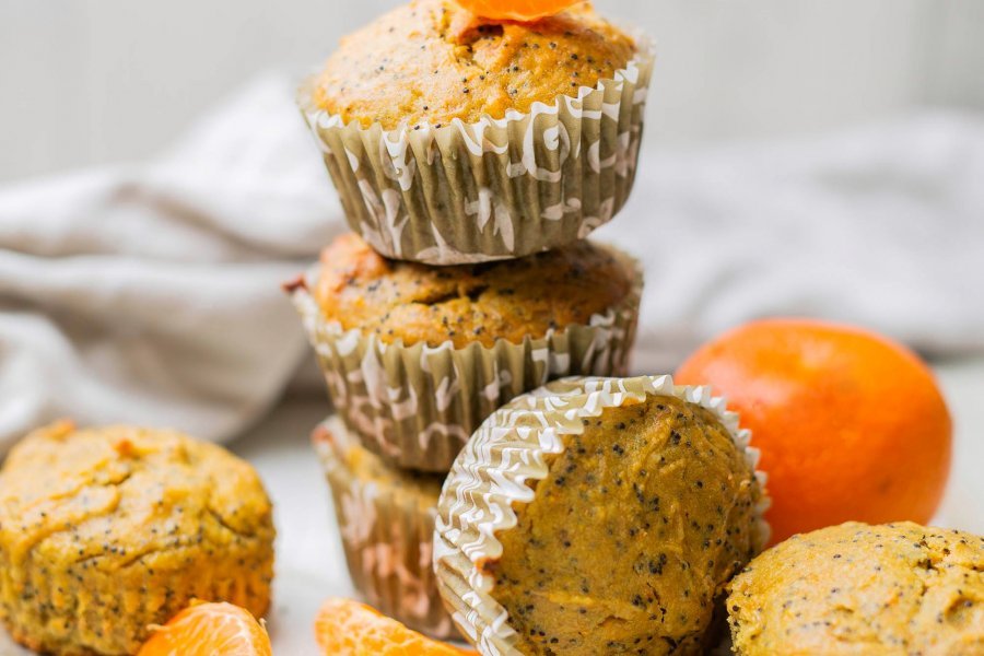 Vegan Mandarin Poppy Seed Muffins