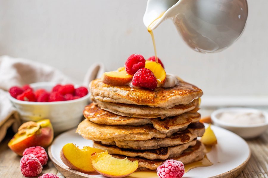Fluffy Vegan Yogurt Pancakes