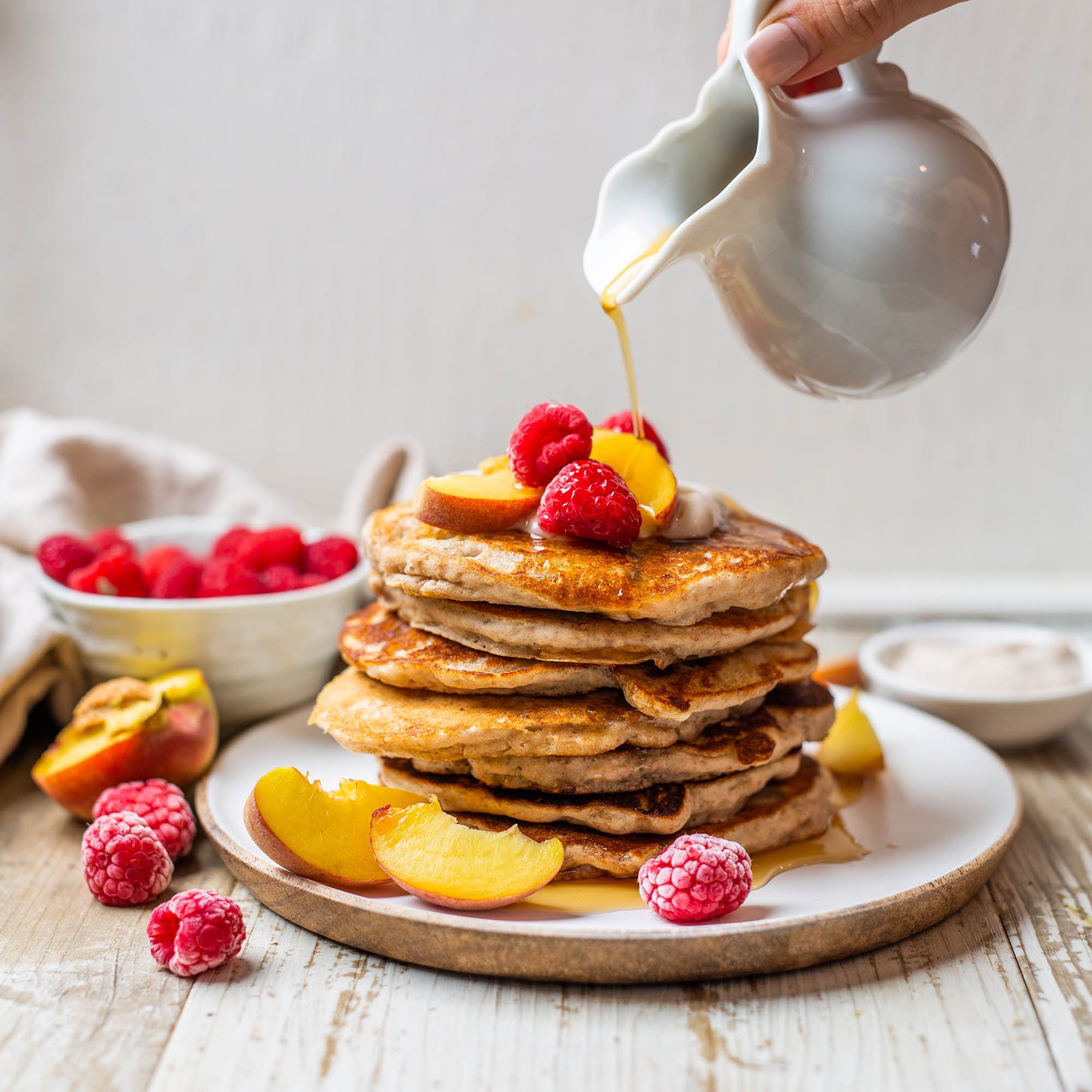 Fluffy Vegan Yogurt Pancakes