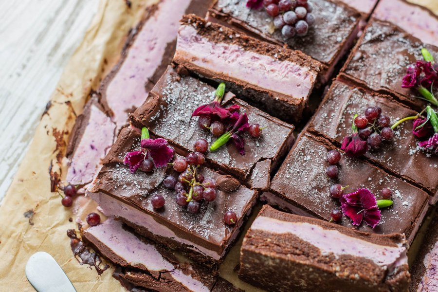 Raw Vegan Chocolate Plum Slice