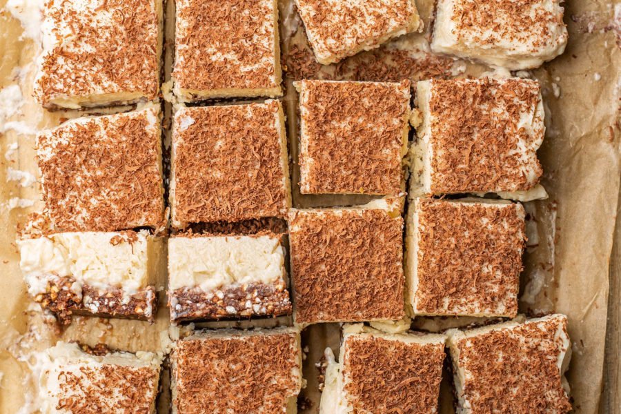 Vegan Chocolate Vanilla Custard Slice