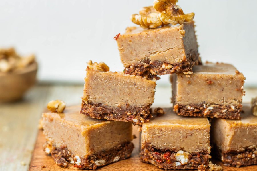 Raw Vegan Walnut Fudge Bars