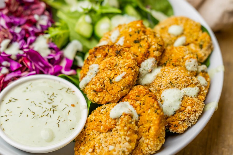 Chickpea Sweet Potato and Kale Patties