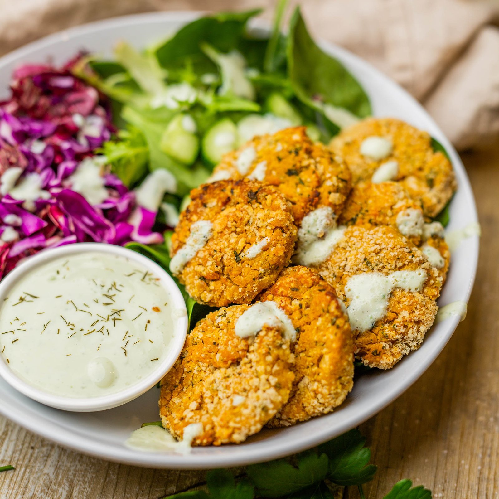 Chickpea Sweet Potato and Kale Patties