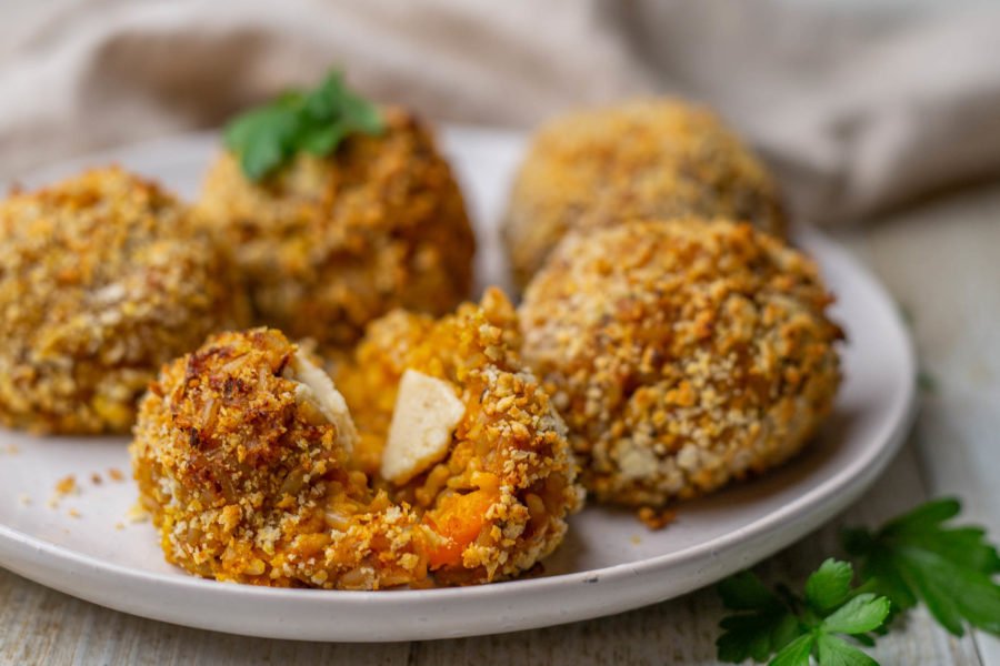 Vegan Pumpkin Arancini Balls