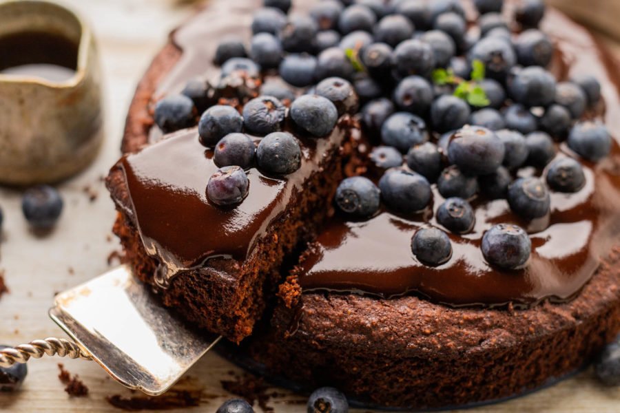 Healthy Vegan Chocolate Mud Cake with Avocado Oil