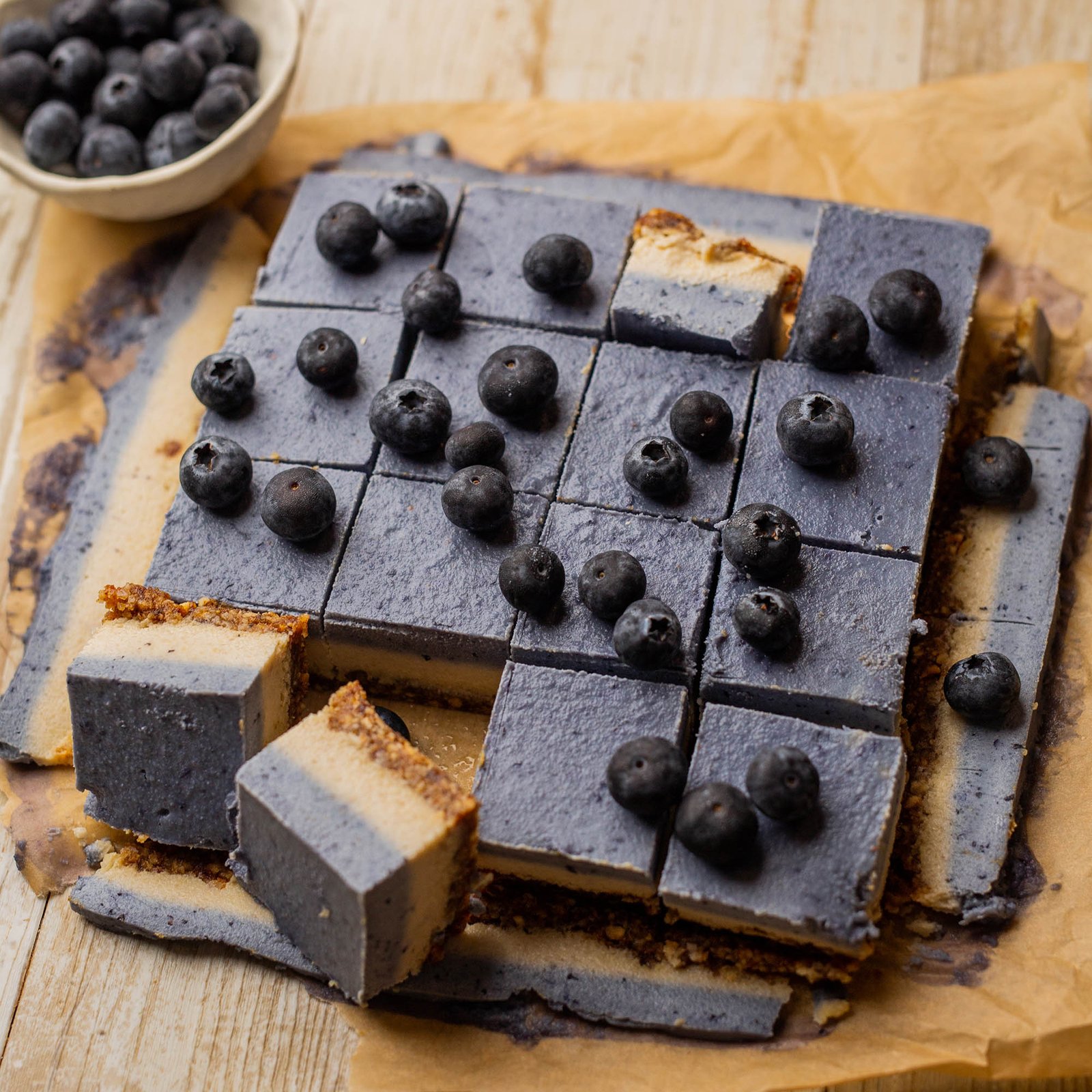 Raw Vegan Blueberry Hazelnut Slice
