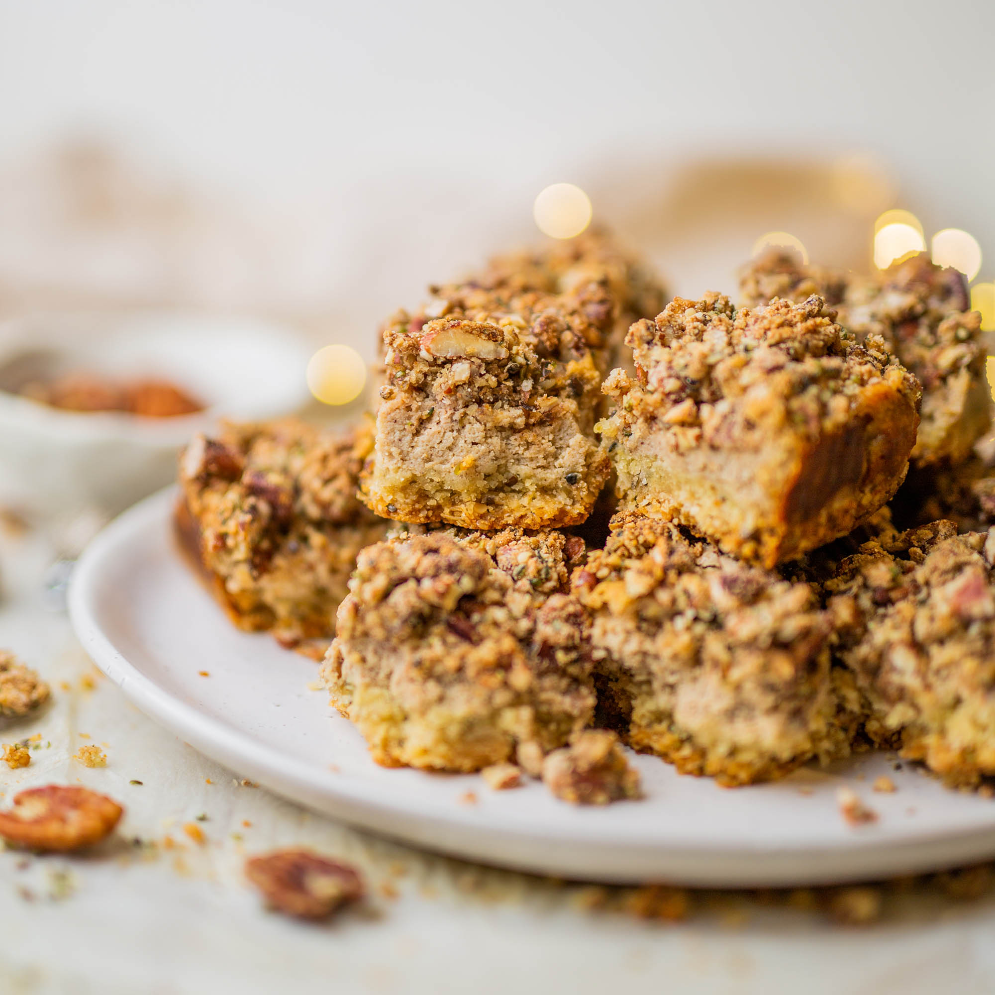 Vegan Baked Gingerbread Cheesecake Slice- No Cashews, No Coconut ...