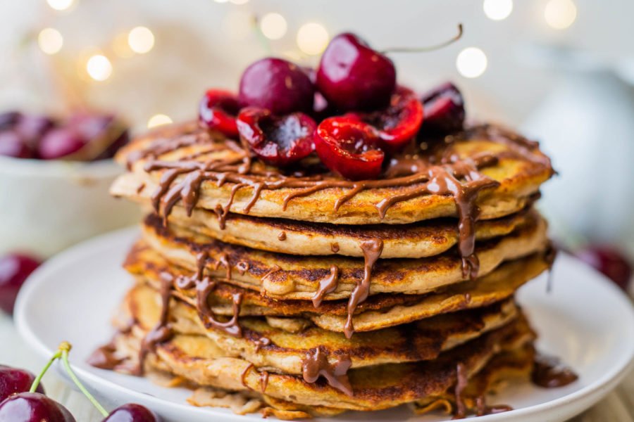 Fluffy Vegan Yogurt Pancakes- No Banana